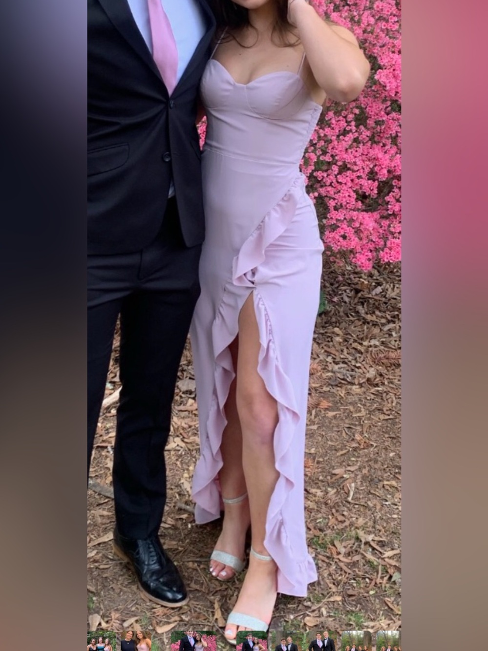Dusty Mauve Ruffle Maxi Dress - Women